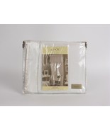 Lenox SOLITAIRE White Platinum Embroidered Rod Pocket Tailored Valance 2... - $39.32 CAD