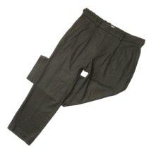 NWT Vince Pleated Cozy Pull-on in Olive Green Flannel Ankle Crop Pants L $325 - $86.53