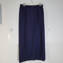 Womans Pendleton 100% Wool Skirt navy with red stripe 35&quot; long Size 10 USA made - £22.98 GBP