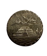 Vintage Aztec Maya Pyramids Mexico Sterling Silver Eagle 925 Pendant Pin... - $555.84 MXN