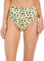 Jessica Simpson Sol High Waist Bikini Bottom Yellow Blue Floral ( S ) - $64.32
