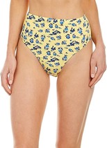 Jessica Simpson Sol High Waist Bikini Bottom Yellow Blue Floral ( S ) - £50.52 GBP