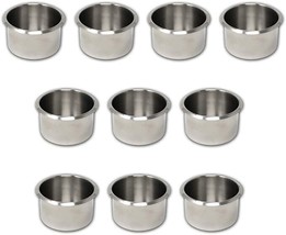 10 Stainless Steel Poker Game Table Cup Holders Jumbo Size (Discounted Open Box) - £15.17 GBP