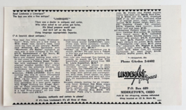 1961 Lindeman&#39;s Antiques Shop Advertisement Middletown Ohio Vintage DWV10 - $27.43 CAD