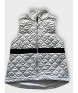 Nike Aerolayer Vest Womens Large Gray Full Zip Quilted Running Athletic - $29.69