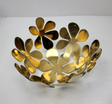 Ikea Stockholm Brass Gold Tone Metal Flower Bowl by Monika Mulder 8&quot; - £19.95 GBP