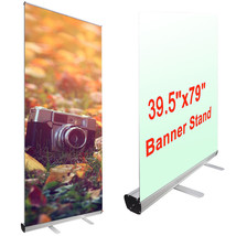 Instahibit 39.5&quot;X79&quot; Retractable Roll Up Banner Stand Trade Show Sign Di... - £67.92 GBP