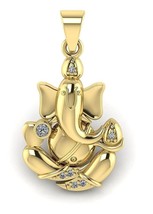 Lord Ganesh Religious Pendant Gold Plated For Men And Women - £26.40 GBP