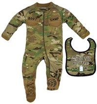 2-Piece Baby Boys Multicam &quot;Boot Camp&quot; Sleep N&#39; Play Footie and Coordinating Mul - £39.65 GBP