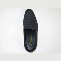 Mens Santino Luciano Shoes Soft Velvet Slip on Loafer Formal Wedding C351 Black image 7