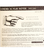 1956 Cinema 16 Film Notes Horror Lost World White Zombie Cat People Orig... - €24,03 EUR