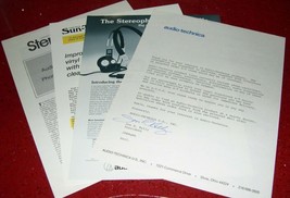 AUDIO TECHNICA HEADPHONES BROCHURE AND PRODUCT REVIEWS - $111.83 MXN