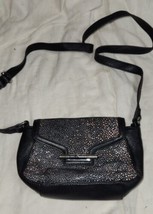 Nice Aimee Kestenberg handbag Black With Multi Color Speckle Magnet Clasp - £70.88 GBP