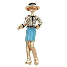 LO2885 - Flash Rose Gold White Metal Brooches with Top Grade Crystal  in... - $20.49