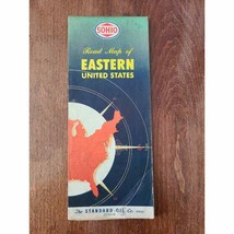 Road Map of Eastern United States Courtesy of SOHIO Standard Oil 1954 Edition - £11.48 GBP