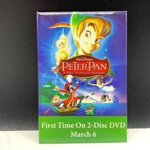 Walt Disney vintage button pinback pin advertising Peter Pan hook tinker... - $9.85
