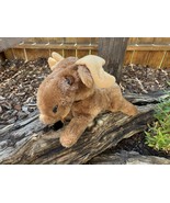 R Dakin Moose Plush Stuffed Animal Brown Lying Down Nutshell Vintage 197... - $31.20 CAD