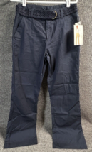 Vintage White Stag Pant Womens 6 Average Navy Blue Classic Stretch Belted NWT - £19.07 GBP