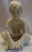 Austin Productions 1979 Boy Sitting in Coverall Figurine-Perfect Pre-Owned Cond - £49.74 GBP