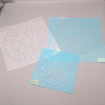 Vintage Quilting Stencil Lot, Generic Variety of Square Patterns, 3 Pc Bundle - £11.60 GBP