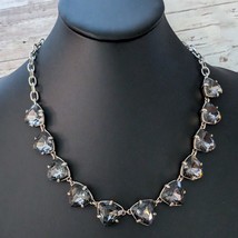 Stella &amp; Dot Necklace Smokey Blue Tone Gems Statement - $20.99