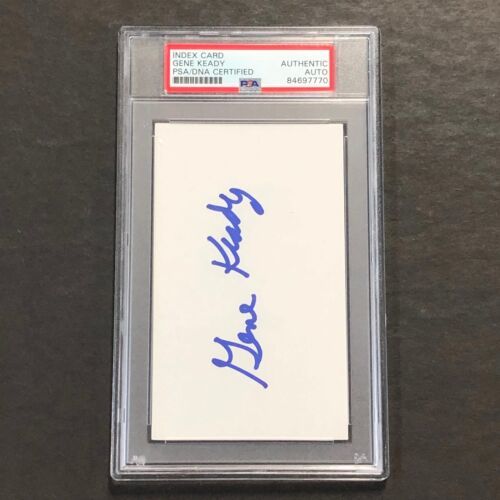 Gene Keady Signed Index Card AUTO PSA Slabbed Purdue Coach Index Cards
