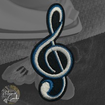 Treble Clef Music Symbol Iron On Patch Embroidered Craft Applique - $6.88 CAD