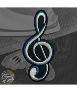 Treble Clef Music Symbol Iron On Patch Embroidered Craft Applique - $6.86 CAD