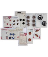 Vtg Lot Textured Eclectic Buttons Shank Sparkly Wood Toggle 1.5&quot; Coat Ja... - $12.49