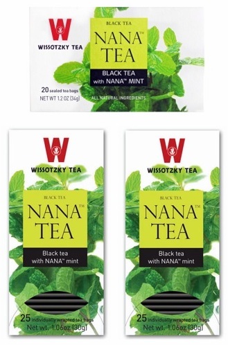 Wiissotzky Black Tea with Nana Mint, KP 20 bags - 3 Packs - $17.99