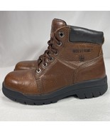 Wolverine Woman’s 6.5 Steel Toe Work / Hiking Boots Brown Leather - €16,96 EUR