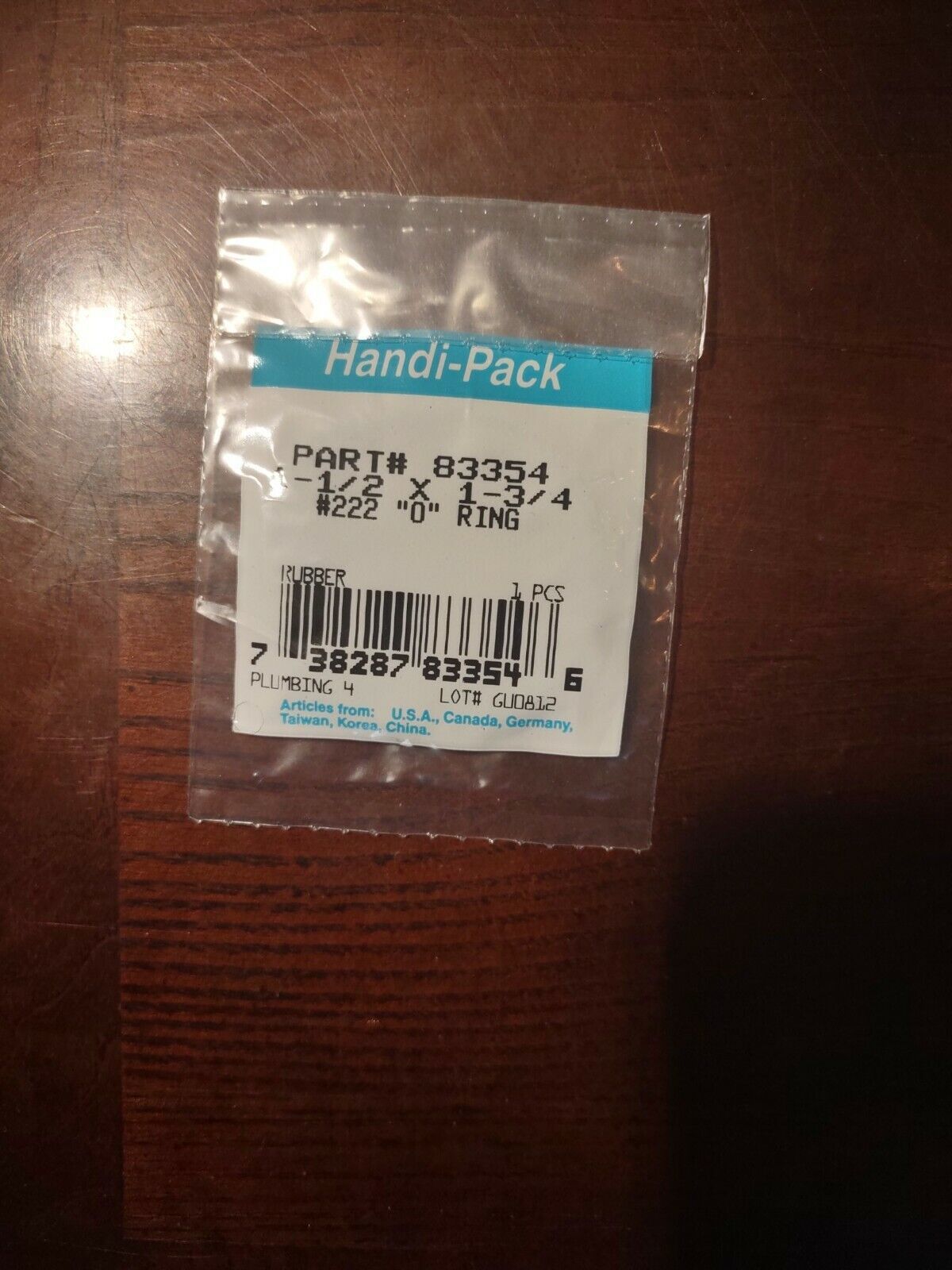 1-1/2&quot; x 1-3/4&quot; x 1/8&quot; Rubber O-Rings (12 pcs.) - $9.78