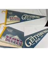 antique vintage felt pennant Gettysburg PA National Museum 29.5&quot; - $29.99
