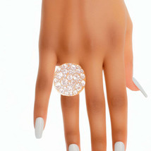Gold Crystal Bauble Cocktail Ring - $31.49