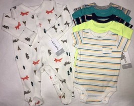 NEW Lot of 6 Carter’s Newborn Little Baby Basics Bodysuits and Thermal S... - £18.07 GBP