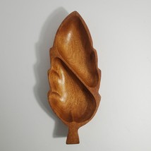 Vtg MCM Wood Leaf Shaped Decorative Tray Home Décor Philippines - £14.92 GBP