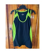 Athletic Performance Tank Top Green &amp; Black  Workout Gym Sport Size XL - $22.00