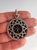 Massive Vintage Sterling Silver 925 Women&#39;s Jewelry Pendant Signed 12.1 gr - £22.54 GBP