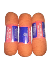 Lion Brand Sayelle Yarn 3 Skeins BRICK Color no. 134 Lot no. 56672 Vintage - £11.26 GBP