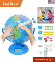 Interactive Globe with Wireless Smart Pen, 9” Globes with Stand, Talking... - $146.99