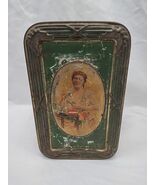 Vintage Antique Tetley Tea Tin 6.5&quot; X 4&quot; X 4&quot; - $340.30 MXN