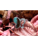 Navia Jewelry Butterfly Wings Doxocopa cherubina Silver Ring NR-11D-10a - $99.99