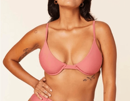 Andie Womens Medium Sicily Swim Bikini Top Pink  Adjustable Straps NWT - £22.15 GBP