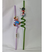 Applause Curly Sipper Straw Marvin Martian Goofy Lot of 2 - $14.95