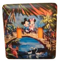 Mickey and Mini Mouse on Bridge DBL. Metal Switch Plate - $9.25