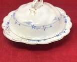 Johnson Brothers Blue Leaf Scalloped w/ Bands Gold Trim England - Covere... - $31.67