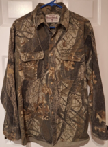 Wrangler Rugged Wear Camo LS Shirt Mens L Realtree Hardwoods 20-200 Hunting Work - £18.01 GBP