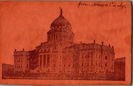 Leather Postcard Montana State Capitol Helena MT UNP UDB S20 - £14.42 GBP