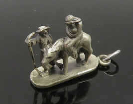 HAYWARD 925 Sterling Silver - Vintage Man With Woman On Horse Pendant - PT18933 - £49.84 GBP