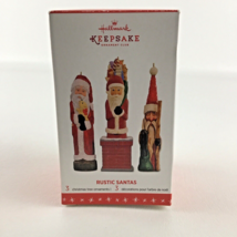 Hallmark Keepsake Christmas Tree Ornament Rustic Santas 3pc Set New 2016 - £14.67 GBP